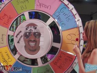 mae olsen spins the wheel, and has a great time!!!!